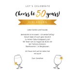 Einladung zum 50. Geburtstag Goldakzente 3