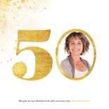 Einladung zum 50. Geburtstag mit großer goldener 50 2