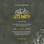 Einladung zum Geburtstag Let's Party mit Fahrrad 3
