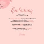 Einladung zur Kommunion rosa mit Foto 3