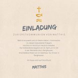 Einladung zur Kommunion Symbole in Gold 3