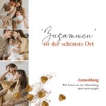 Einladung zur Kristallhochzeit Fotocollage Herzen 2