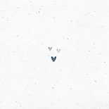 Einladung zur Taufe blau Wegweiser und Herzen Rückseite