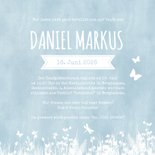 Einladung zur Taufe Junge auf Schaukel Aquarell 3