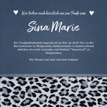 Einladung zur Taufe mit Foto und Leopardenmuster 3