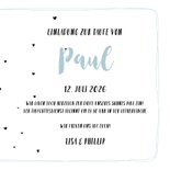 Einladung zur Taufe mit kleinen Herzchen 3