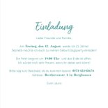 Einladungskarte 21. Geburtstag Blätter Kranz 3