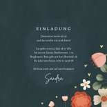 Einladungskarte 50. Geburtstag Blumen 3