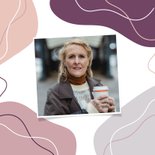 Einladungskarte Ausstandsfeier Foto abstrakt Lila 2