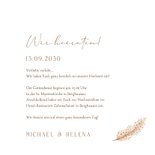 Einladungskarte Bohemien Trockenzweige Hochzeit 3