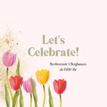 Einladungskarte Gartenfest Tulpen mit Foto Doppel-Geburtstag 2