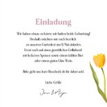 Einladungskarte Gartenfest Tulpen mit Foto Doppel-Geburtstag 3