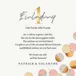 Einladungskarte Jubiläum Hochzeit 1 Jahr Konfetti Foto 3