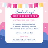 Einladungskarte Kindergeburtstag Einhorn Schloss 3
