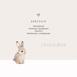 Einladungskarte Kommunion Foto und Kaninchen 2