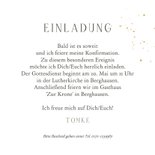 Einladungskarte Konfirmation drei Tauben Goldschrift 3