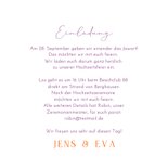 Einladungskarte Modern Hochzeit Kariert Halbmond 3