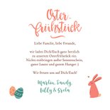 Einladungskarte Osterfrühstück bunte Ostersymbole 3