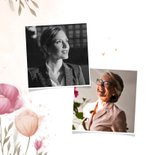 Einladungskarte Renteneintritt Blumen Aquarell Foto 2