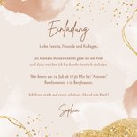 Einladungskarte Renteneintritt Gold Glitzer mit Foto 3