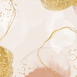 Einladungskarte Renteneintritt Gold Glitzer mit Foto Rückseite