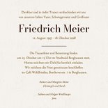 Einladungskarte Trauerfeier Friedwald Aquarell Herbst 3