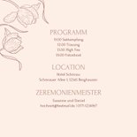 Einladungskarte Tulpen Linienzeichnung Hochzeit 2