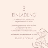 Einladungskarte Tulpen Linienzeichnung Hochzeit 3