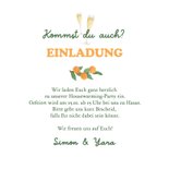 Einladungskarte Umzug Einweihungsfeier Mandarinen 3