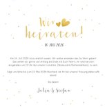 Einladungskarte zur Hochzeit goldenes Konfetti 3