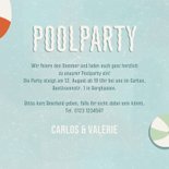 Einladungskarte zur Poolparty Schwimmringe 3