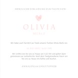 Einladungskarte zur Taufe Herz in Aquarell rosa Foto innen 3