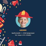 Feuerwehr Kindergeburtstagseinaldung Feuerwehrhelm 2