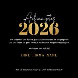 Firmen-Neujahrskarte Feuerwerk und Zahl in Gold 3