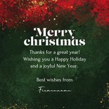 Firmen-Weihnachtskarte Logo Weltkugel 'Merry Christmas' 3