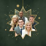 Foto-Dankeskarte geschäftlich Sterne Weihnachten grün 2