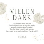 Foto-Dankeskarte Konfirmation drei Tauben Goldschrift 3