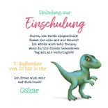 Foto-Einladung 1. Schultag Dino Raptor in Schultüte 3