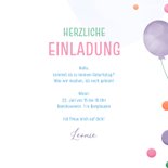 Foto-Einladung 7. Kindergeburtstag fröhliche Luftballons 3