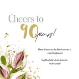 Foto-Einladungskarte Gartenfest Blumen Goldsprenkel 2