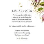 Foto-Einladungskarte Gartenfest Blumen Goldsprenkel 3