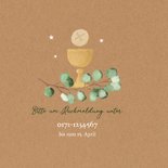 Foto-Einladungskarte Kommunion Kraftpapier Eukalyptus 2