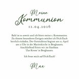 Foto-Einladungskarte Kommunion Kraftpapier Eukalyptus 3