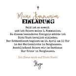 Foto-Einladungskarte Konfetti Kommunion Kraftpapier  3