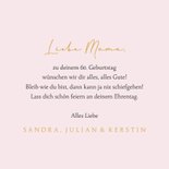 Foto-Glückwunschkarte 60. Geburtstag Collage in Rosa 3