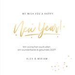 Foto-Neujahrskarte 'happy New Year' Sternchenrand 3