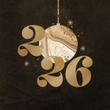 Foto-Weihnachskarte Marmor Christbaumkugel 2027  2