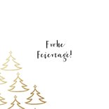 Foto-Weihnachtskarte goldene Weihnachtsbäume stilisiert 2
