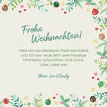 Foto-Weihnachtskarte Weihnachtszweige & Kugeln 3