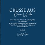 Fotocollage Australien Urlaubskarte Flugzeug auf Blau 3
